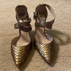 J.Rene dark gold heels